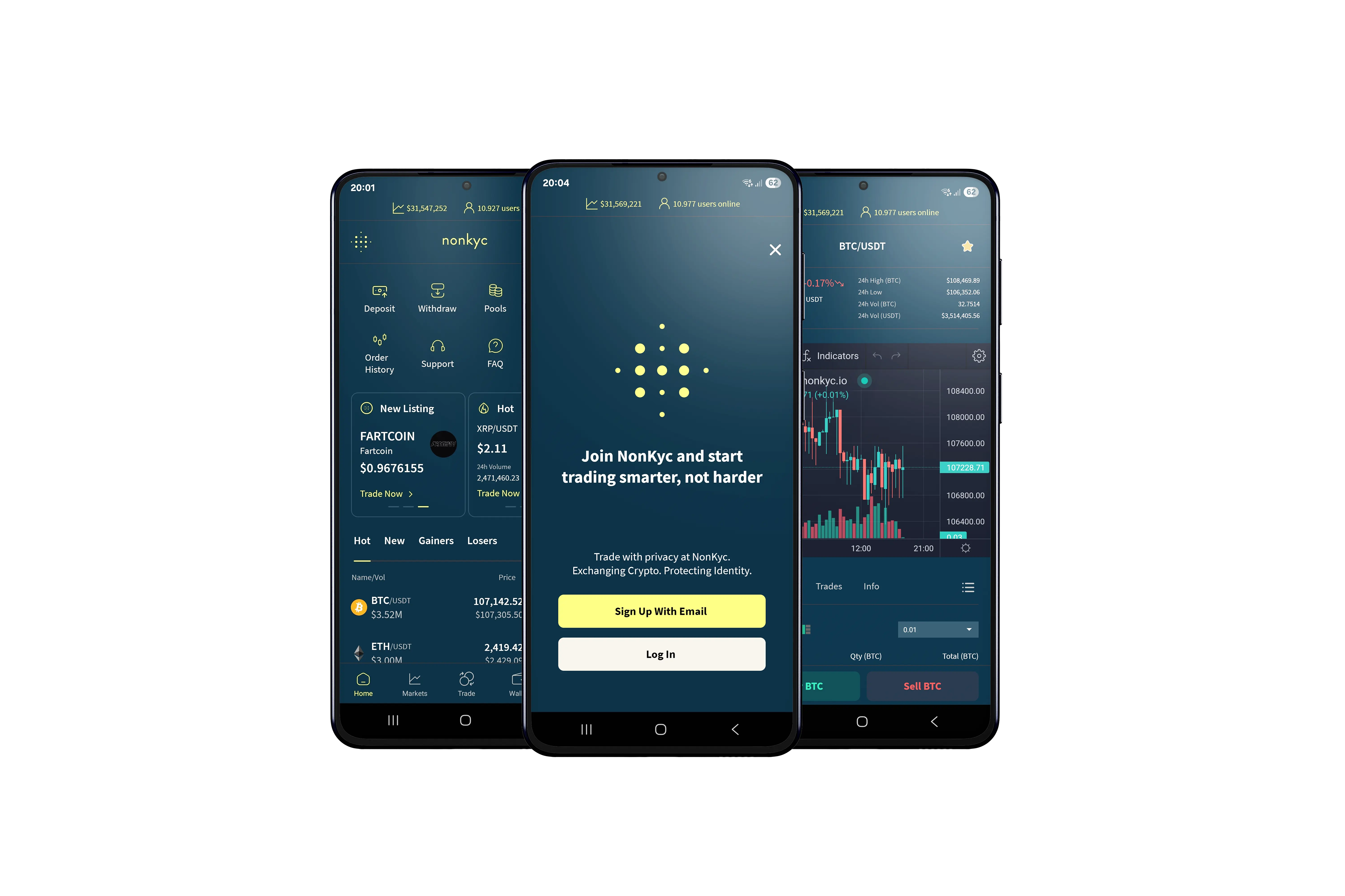 NonKYC Mobile App