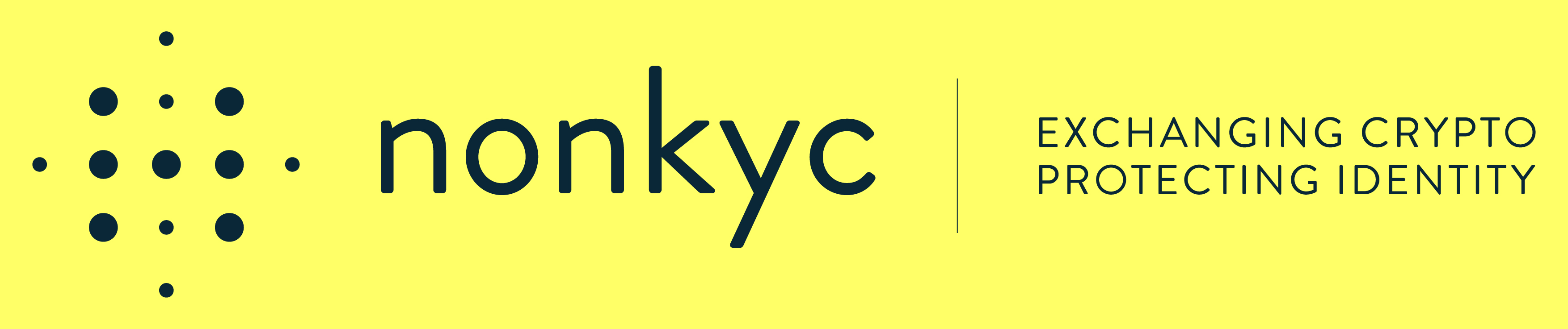 NonKYC logo long blue yellow